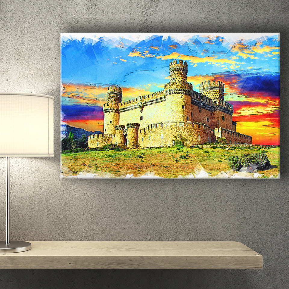 Castle of the Mendoza Canvas Prints Wall Art Decor - Painting Canvas, Art Print, Home Decor, Ready to Hang