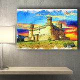 Castle of the Mendoza Canvas Prints Wall Art Decor - Painting Canvas, Art Print, Home Decor, Ready to Hang