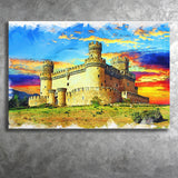 Castle of the Mendoza Canvas Prints Wall Art Decor - Painting Canvas, Art Print, Home Decor, Ready to Hang