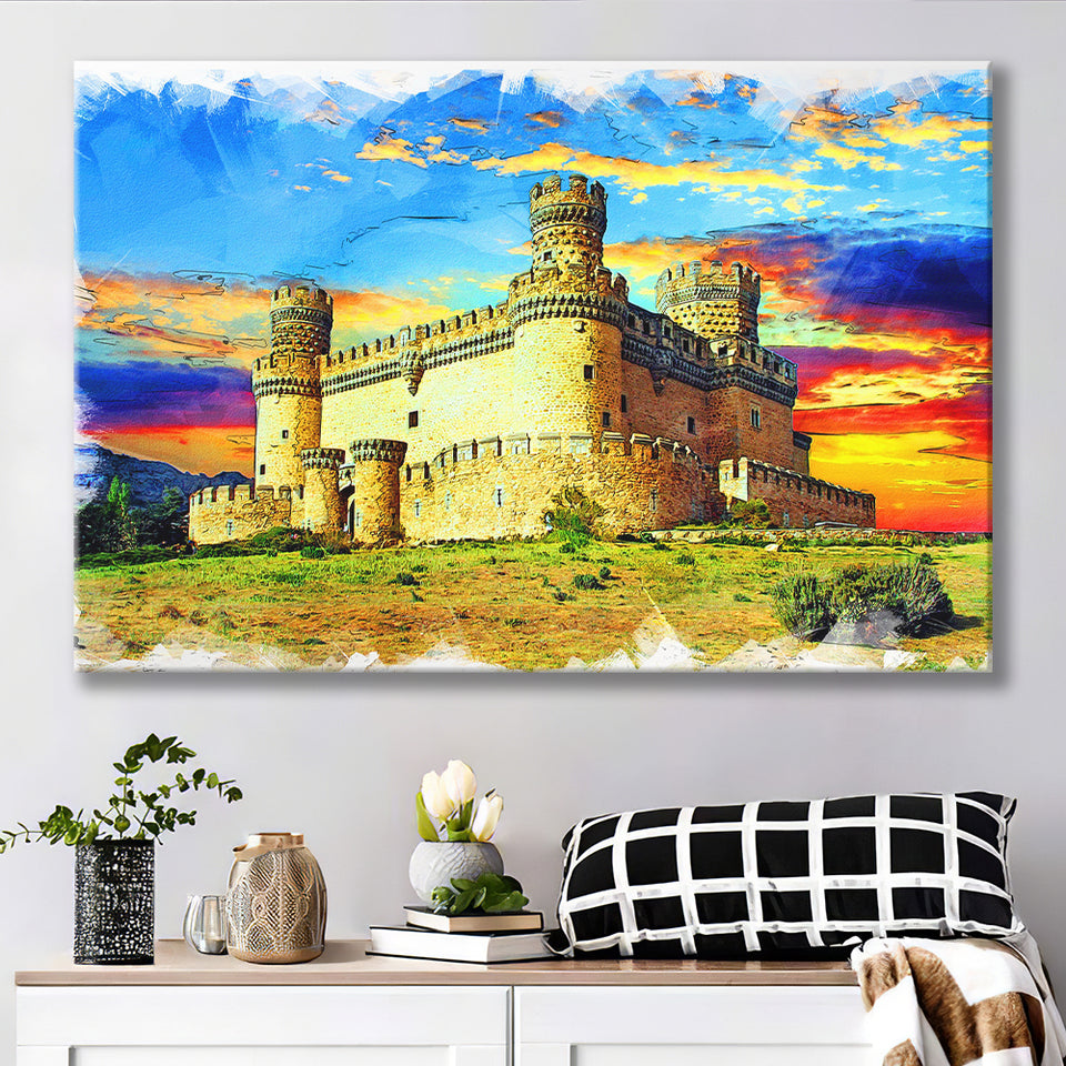 Castle of the Mendoza Canvas Prints Wall Art Decor - Painting Canvas, Art Print, Home Decor, Ready to Hang