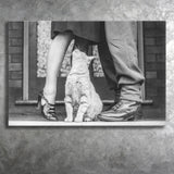 Cat Lovers Black And White Print, Animal Lovers Canvas Prints Wall Art Home Decor