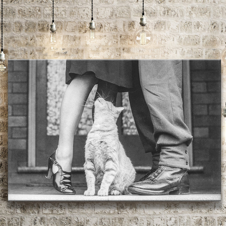 Cat Lovers Black And White Print, Animal Lovers Canvas Prints Wall Art Home Decor