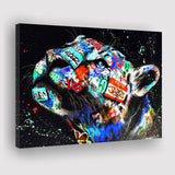 Cat Wildsleopard Graffiti Art Canvas Prints Wall Art Decor - Painting Canvas, Home Decor, Art Print, Art For Sale