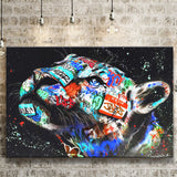 Cat Wildsleopard Graffiti Art Canvas Prints Wall Art Decor - Painting Canvas, Home Decor, Art Print, Art For Sale