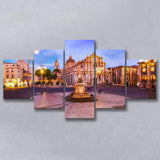Catania, Sicily, Italy, Multi Panels, 5 Pieces, Canvas Prints Wall Art Home Decor