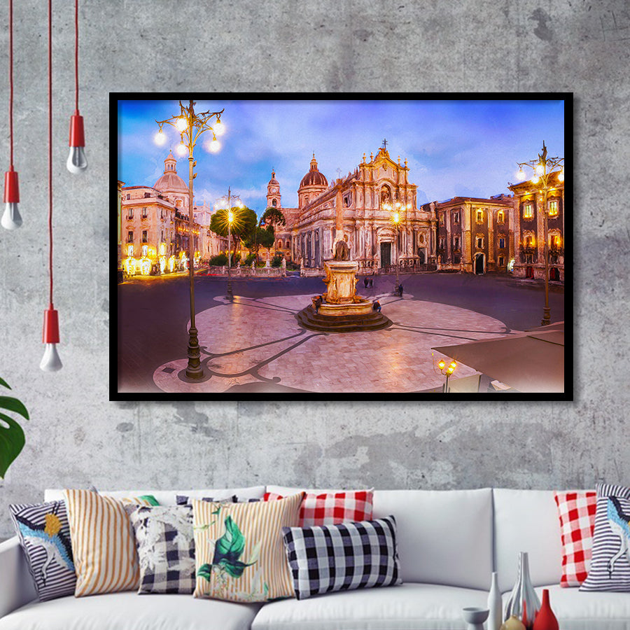 Catania, Sicily, Italy, Framed Art Prints Wall Art Home Decor, Ready to Hang