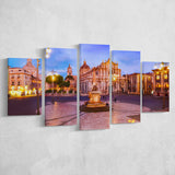 Catania, Sicily, Italy, Multi Panels, 5 Pieces, Canvas Prints Wall Art Home Decor