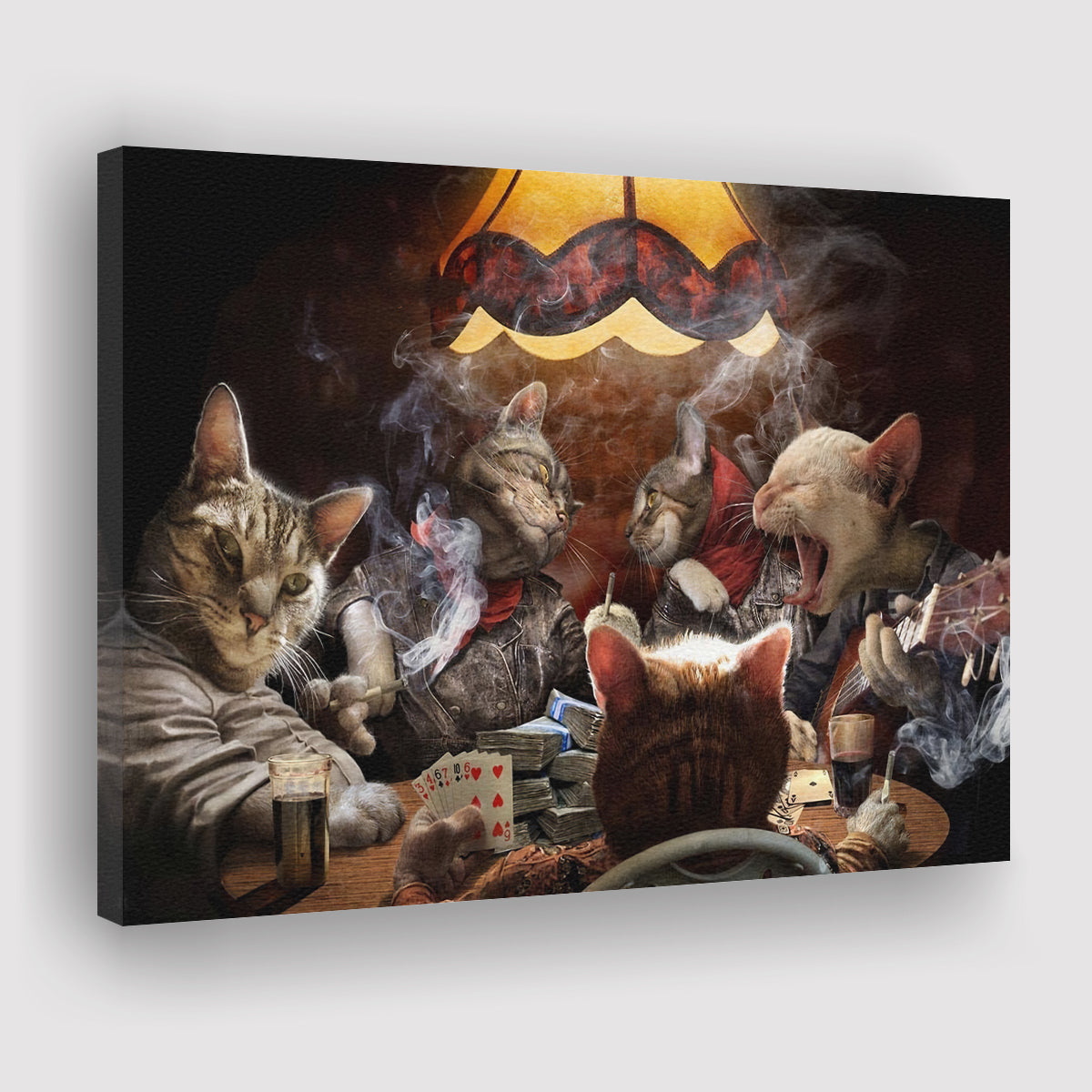Cats Playing Cards