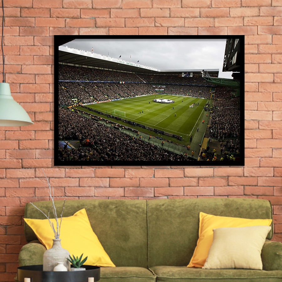 Celtic fc stadium, Stadium Canvas, Sport Art, Gift for him, Framed Art Prints Wall Art Decor, Framed Picture
