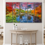 Central Park During Autumn New York 5 Pieces Extra Large Canvas Prints Wall Art Home Decor