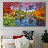 Central Park During Autumn New York 5 Pieces Extra Large Canvas Prints Wall Art Home Decor