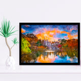 Central Park New York City Belvedere V1 City Art Watercolor Framed Art Prints Wall Art Decor,Framed Picture