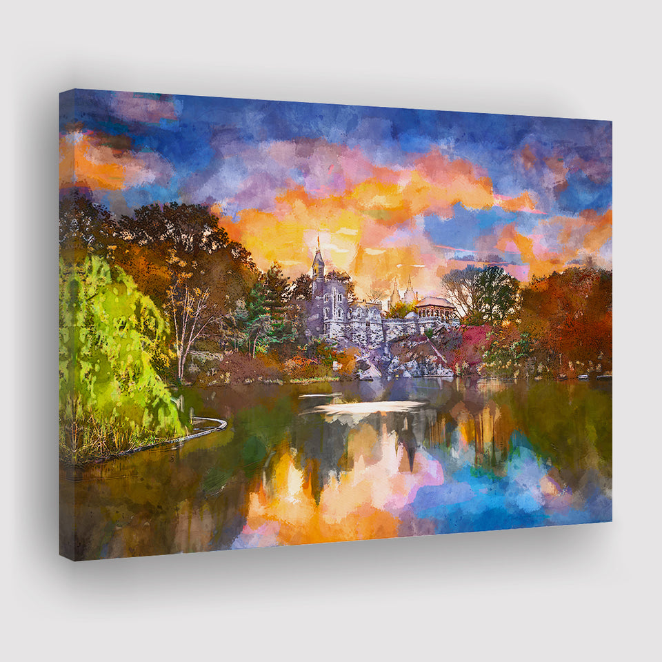 New York City Watercolor Cityscape II | Canvas Wall Art | 20x16 | Great Big Canvas