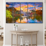 Central Park New York City Belvedere 5 Pieces Extra Large Canvas Prints Wall Art Home Decor
