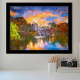 Central Park New York City Belvedere City Art Watercolor Framed Art Prints Wall Art Decor,Framed Picture