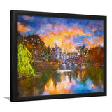 Central Park New York City Belvedere City Art Watercolor Framed Art Prints Wall Art Decor,Framed Picture