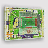 Central Michigan Chippewas Kelly Shorts Stadium Watercolor, Sport Art Prints Fan Gift, Canvas Prints Wall Art Decor