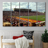 Central Michigan Chippewas Stadium Canvas Prints Kelly Shorts Stadium Wall,Multi Panels B,Sport Stadium Art Prints, Fan Gift