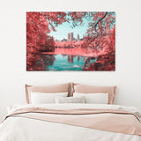 Central Park As A Pastel Pink Wonderland Canvas Wall Art - Canvas Prints, Prints for Sale, Canvas Painting, Canvas On Sale