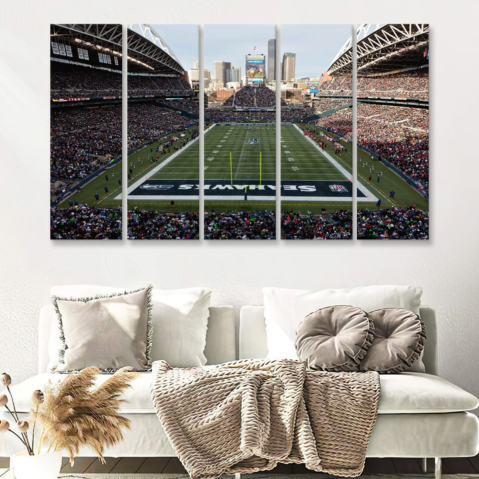 Centurylink Field 1 5 Pieces B Canvas Prints Wall Art - Painting Canvas, Multi Panels,5 Panel, Wall Decor