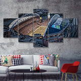 Centurylink Field, Seattle, Washington, Usa 5 Pieces Canvas Prints Wall Art - Painting Canvas, Multi Panel, Fan Gift