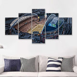 Centurylink Field, Seattle, Washington, Usa 5 Pieces Canvas Prints Wall Art - Painting Canvas, Multi Panel, Fan Gift