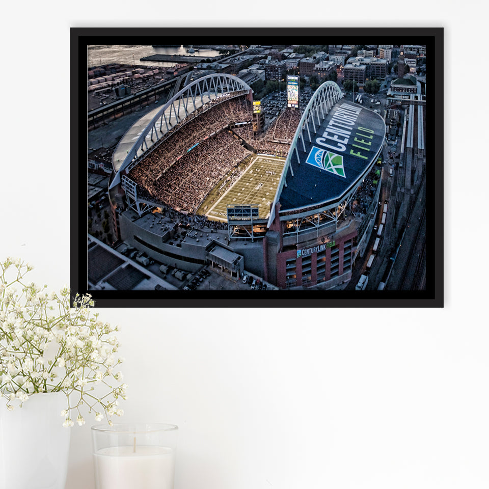 Centurylink Field, Seattle, Washington, Usa Framed Canvas Prints Wall Art - Painting Canvas, Wall Decor,Floating Frame