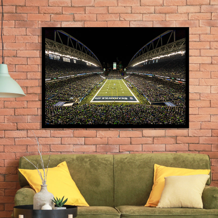 CenturyLink Field, Stadium Canvas, Sport Art, Gift for him, Framed Art Prints Wall Art Decor, Framed Picture