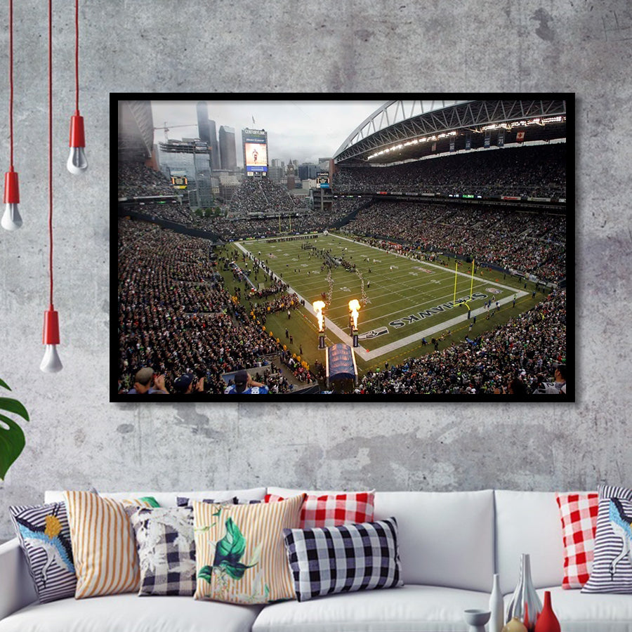 CenturyLink Stadium, Stadium Canvas, Sport Art, Gift for him, Framed Art Prints Wall Art Decor, Framed Picture