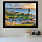 Chambers Bay Golf Course, Hole 15 Sunset 1, Golf Sport Print, Golf Lover, Framed Art Prints Home Decor