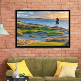 Chambers Bay Golf Course, Hole 15 Sunset 1, Golf Sport Print, Golf Lover, Framed Art Prints Home Decor
