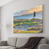 Chambers Bay Golf Course, Hole 15 Sunset 1, Golf Art Print, Golf Lover, Canvas Prints Wall Art Decor