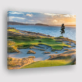 Chambers Bay Golf Course, Hole 15 Sunset 1, Golf Art Print, Golf Lover, Canvas Prints Wall Art Decor