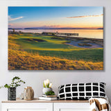 Chambers Bay Golf Course, Hole 17, Golf Art Print, Golf Lover, Canvas Prints Wall Art Decor