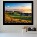 Chambers Bay Golf Course, Hole 17, Golf Sport Print, Golf Lover, Framed Art Prints Home Decor
