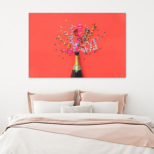 Champagne New Years Canvas Wall Art - Canvas Prints, Prints for Sale, Canvas Painting, Canvas On Sale