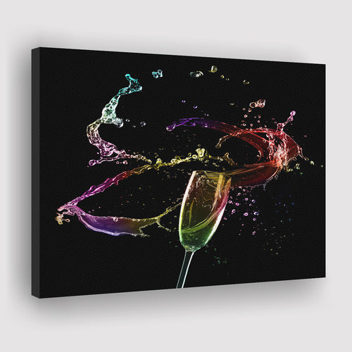 Champagne Splash Canvas Prints Wall Art - Canvas Painting, Painting Art, Prints for Sale, Wall Decor, Home Decor