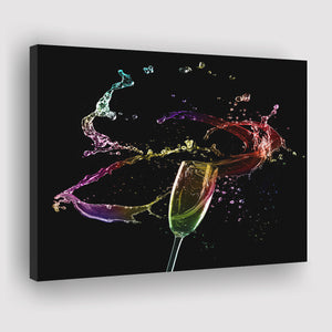 Champagne Splash Canvas Prints Wall Art - Canvas Painting, Painting Art, Prints for Sale, Wall Decor, Home Decor