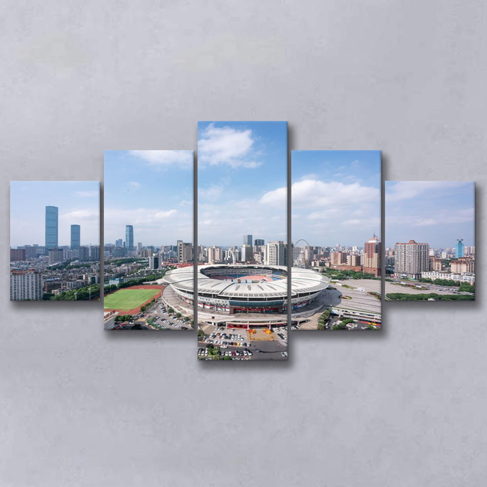 Changsha Helong Stadium, Stadium Canvas, Sport Art, Large Canvas, Multi Panels, Canvas Prints Wall Art Decor