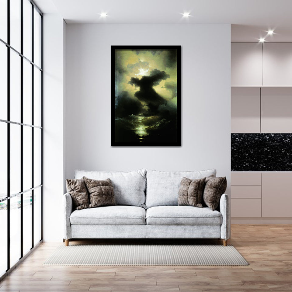 Chaos. The Creation Of The World By Ivan Aivazovsky-Art Print,Frame Art,Plexiglass Cover