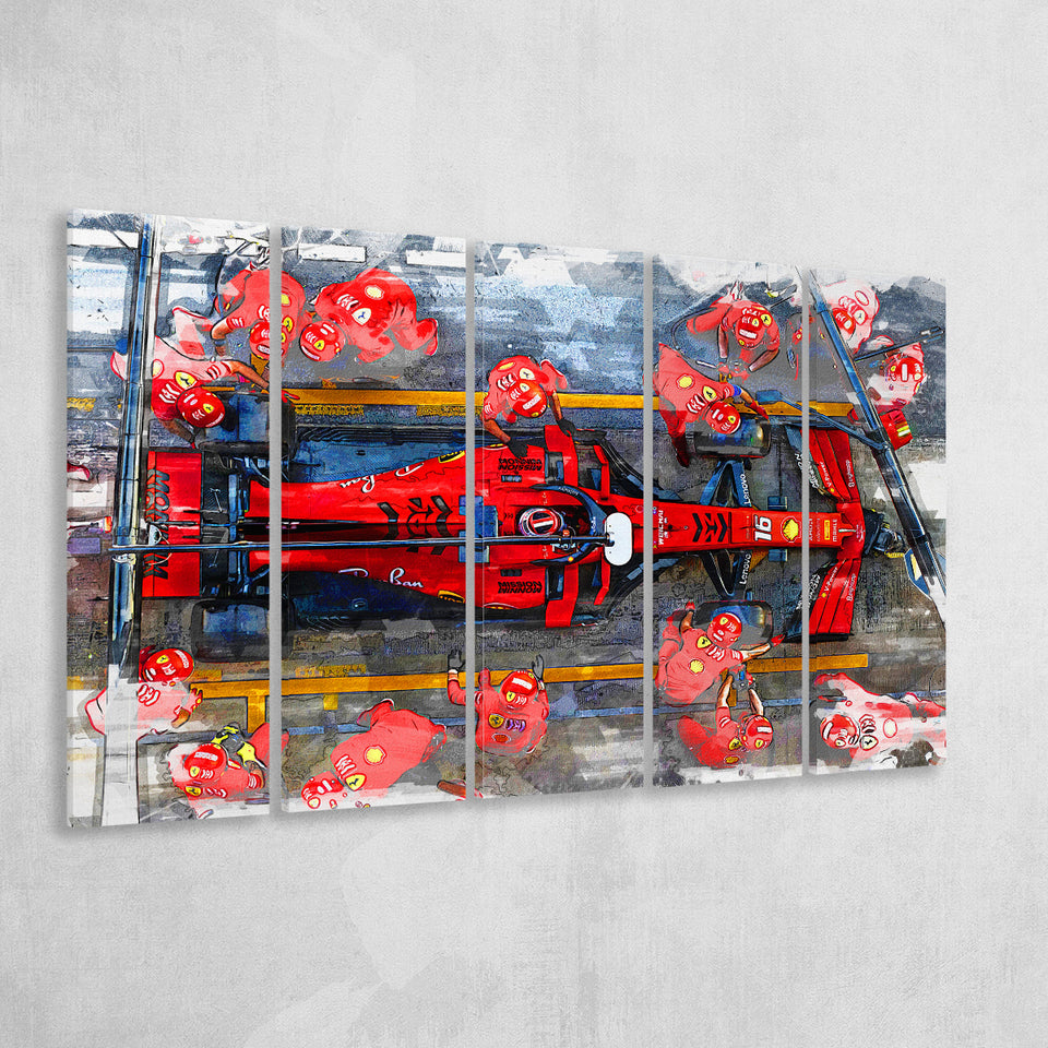 Charles Leclerc 5 Piece B Canvas Prints Wall Art Decor, Multi Panels,Large Canvas, Home Decor