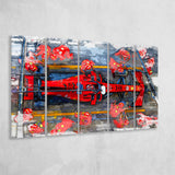 Charles Leclerc 5 Piece B Canvas Prints Wall Art Decor, Multi Panels,Large Canvas, Home Decor