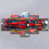 Charles Leclerc 5 Pieces Canvas Prints Wall Art Decor - Painting Canvas, Mixed Canvas, Multi Panels