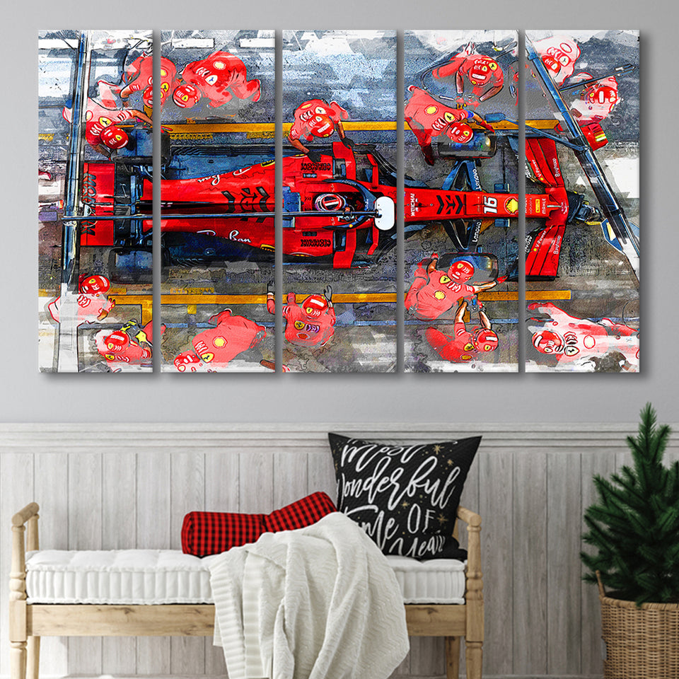 Charles Leclerc 5 Piece B Canvas Prints Wall Art Decor, Multi Panels,Large Canvas, Home Decor