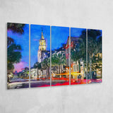 Charleston South Carolina Usa Cityscape Historic V1 5 Pieces Extra Large Canvas Prints Wall Art Home Decor