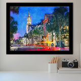 Charleston South Carolina Usa Cityscape Historic V1 City Art Watercolor Framed Art Prints Wall Art Decor,Framed Picture