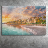 Charleston South Carolina Usa Historic Homes City Art Watercolor Canvas Prints Wall Art Home Decor, Large Canvas