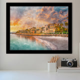 Charleston South Carolina Usa Historic Homes City Art Watercolor Framed Art Prints Wall Art Decor,Framed Picture