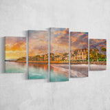 Charleston South Carolina Usa Historic Homes 5 Pieces Mixed Canvas Prints Wall Art Home Decor