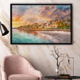 Charleston South Carolina Usa Historic Homes City Art Watercolor Framed Canvas Prints Wall Art Home Decor,Floating Frame